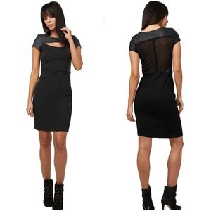 NWT Lamb Leather AS by DF Designer Leather Dress Small Cut Out